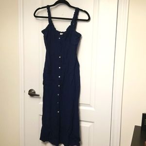 Wilfred Blue Ruffle Maxi Dress